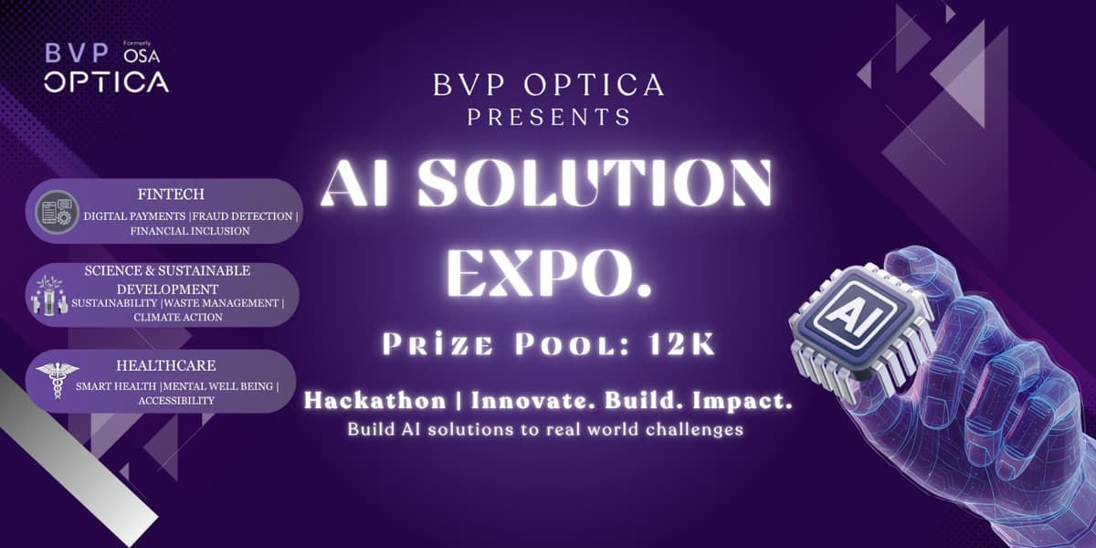 BVP Optica Presents: AI Solution Expo 2026 (16th April) โ Official ...